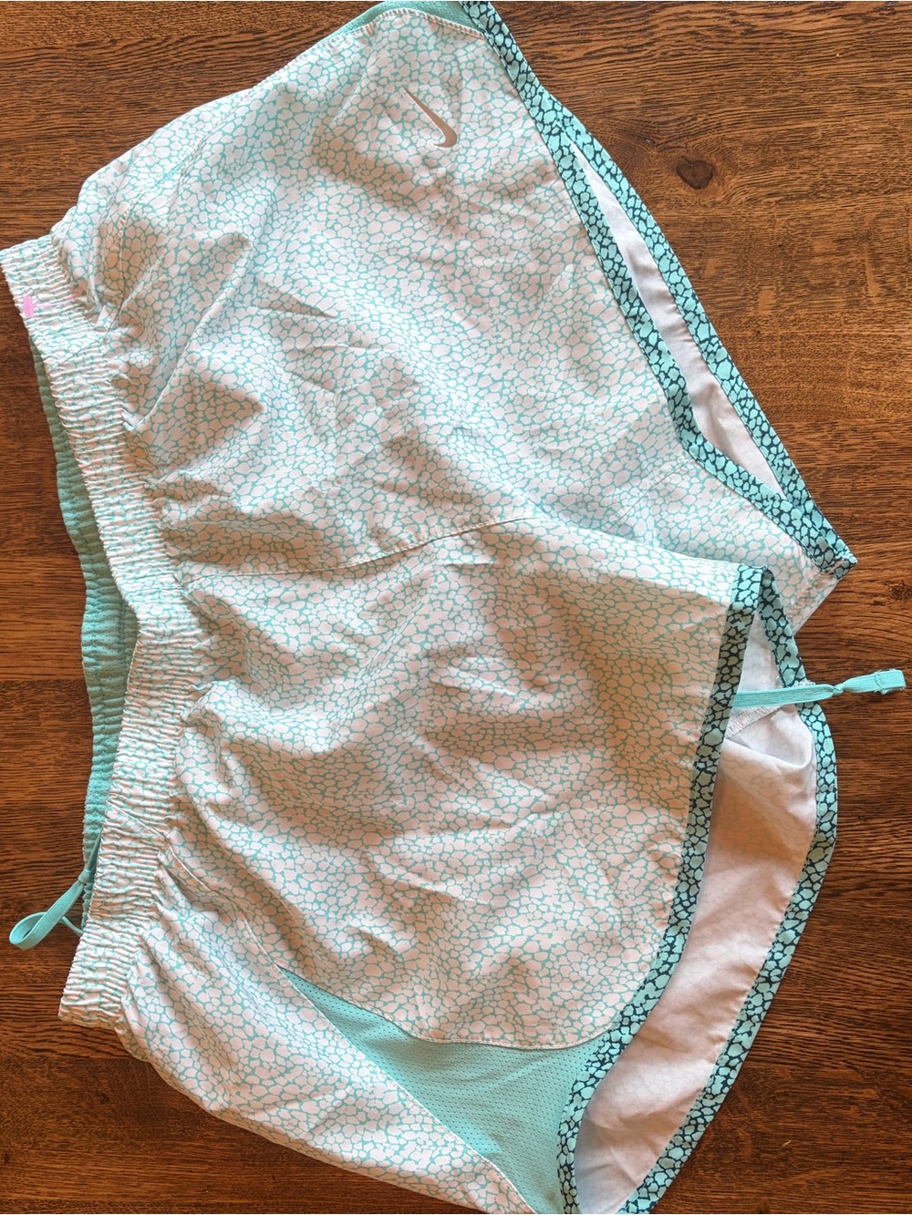 Nike Mint Green and Gray Athletic Shorts